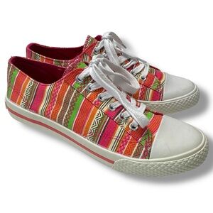 AIRWALK Retro Striped Canvas Lace-up Sneakers